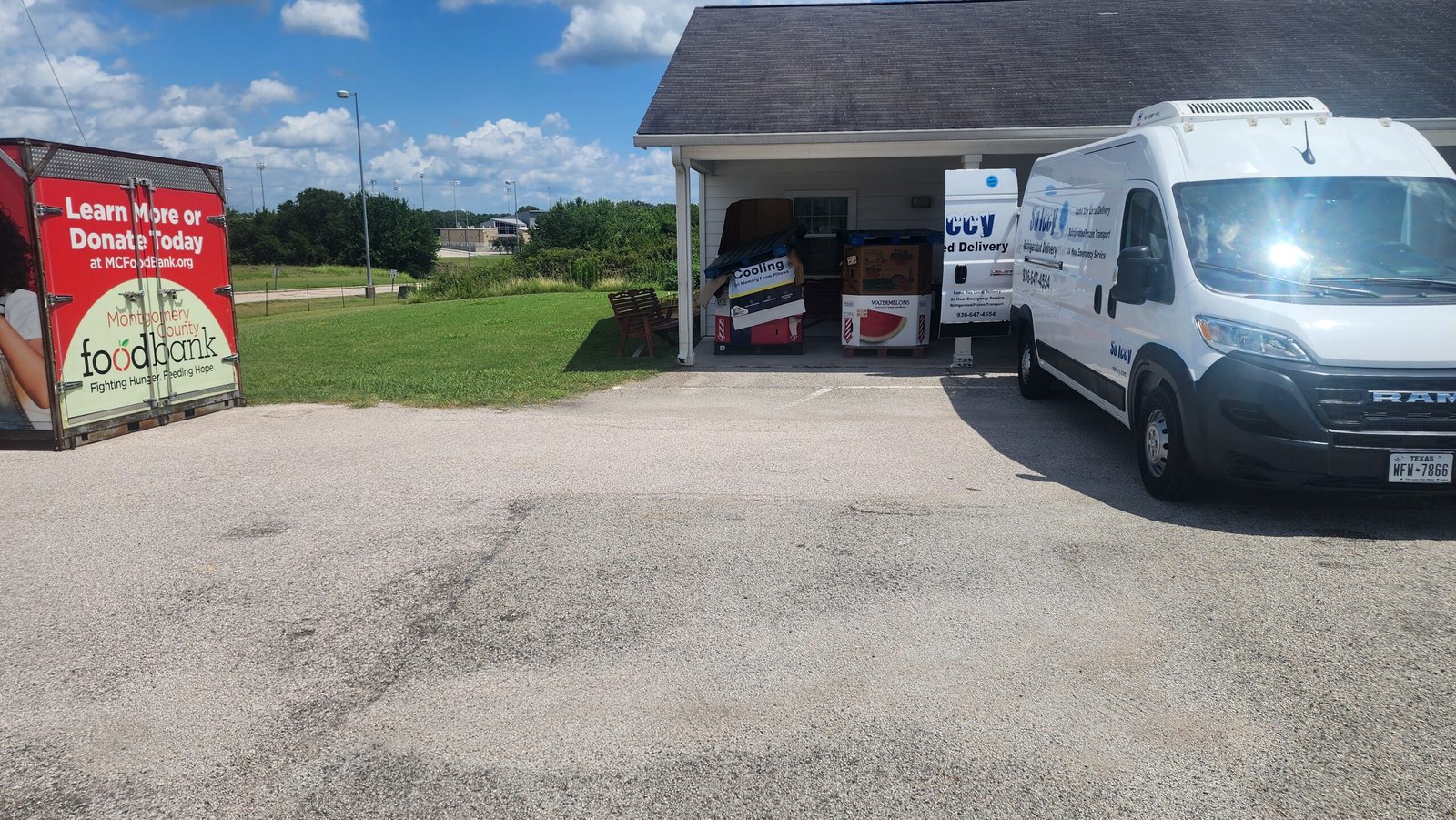 Refrigerated Delivery Vehicle at Food Distribution Facility