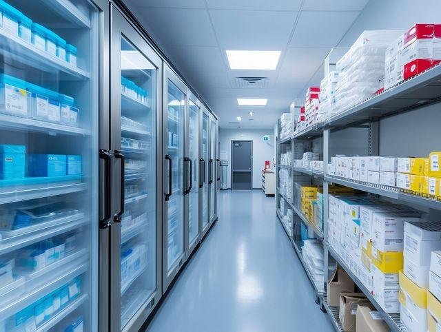 organized healthcare inventory in a commercial storage environment